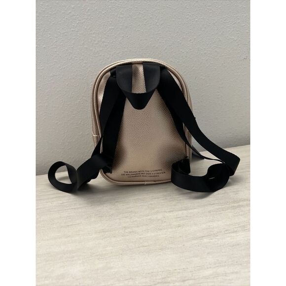 Adidas Originals CM3811 Mini PU Leather Backpack Light Rose Gold Pink New - Picture 9 of 13